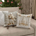 🎄 Elegant Christmas Decorative Cushion 4-Piece Set – Enhance Your Festive Home Atmosphere!
