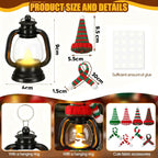 ❄️Christmas Decoration Mini Snowman Lantern with Hats and Scarves