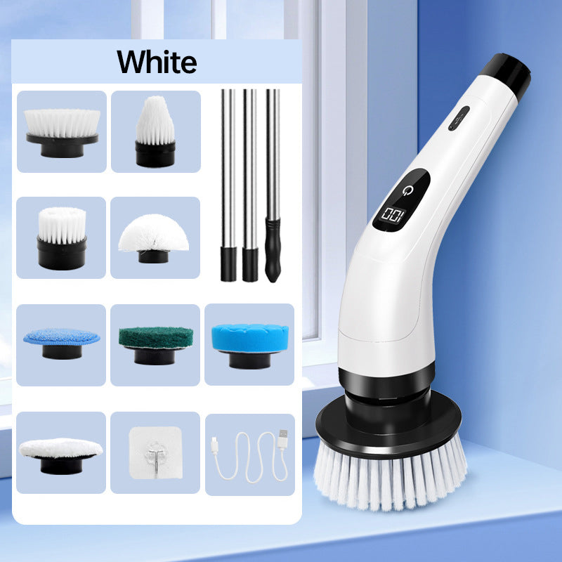 ✨ Precision Cleaning! 9-IN-1 Electric Brush – Small Heads for Tiles/Grooves/Windows, Deep Clean Every Corner!