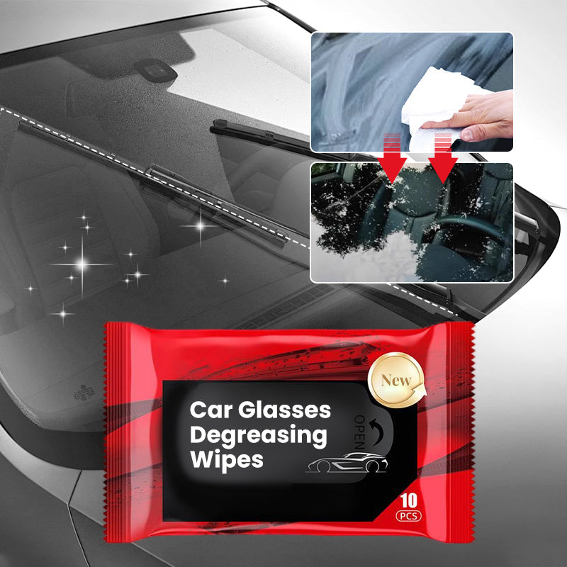 Portable Car Glass Degreasing Wipes – Waterless, Streak-Free, Dashboard/Window All-Use
