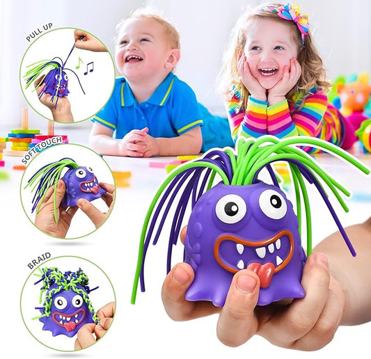 Portable Hair Pulling Monster Toy – Reusable Anti-Anxiety Stress Relief Toy, Cute Plush for Daily Relax (Office/Commute)