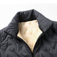 Men's Quilted Winter Jacket – Faux Fleece Lined, -30℃ Thermal Warmth, Windproof for Outdoor/Snow