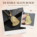 Enamel Jesus Head Pendant Necklace – Colorful Retro Style, Christian Jewelry for Teens/Adults, Confirmation Gift