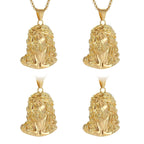 Enamel Jesus Head Pendant Necklace – Colorful Retro Style, Christian Jewelry for Teens/Adults, Confirmation Gift