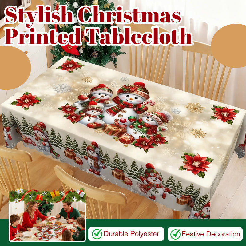 🎁🌟 Christmas Printed Tablecloth – Stylish Patterns + Premium Fabric, Ideal Gift for Home Decor Lovers!