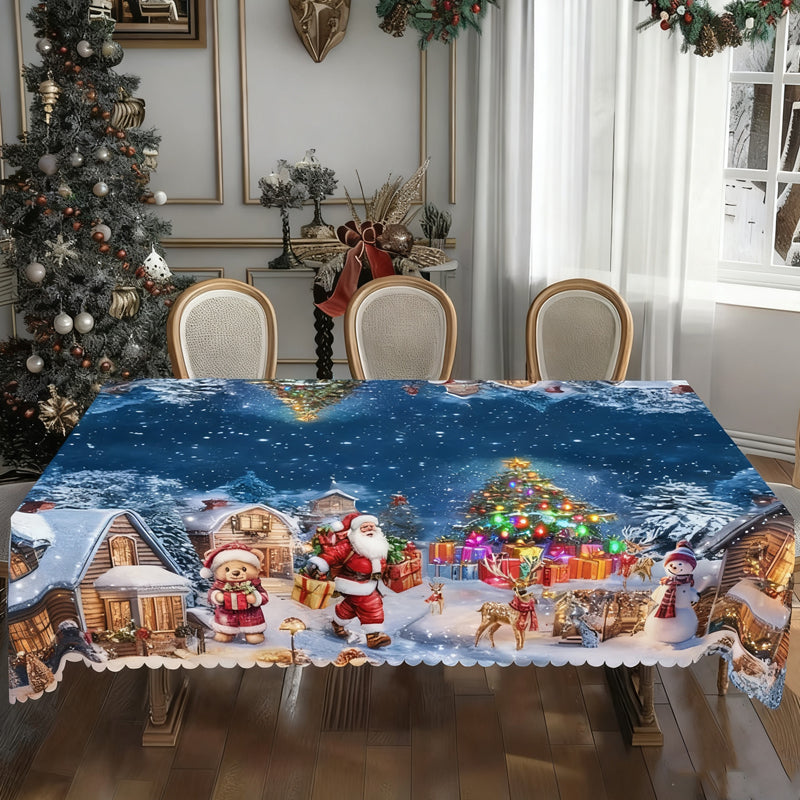🎁🌟 Christmas Printed Tablecloth – Stylish Patterns + Premium Fabric, Ideal Gift for Home Decor Lovers!
