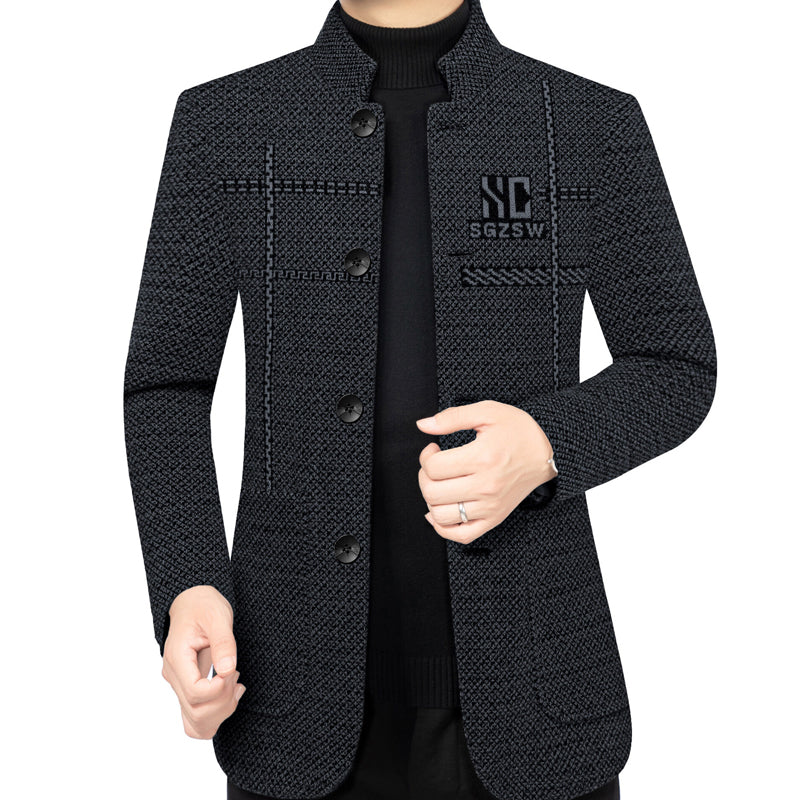 💥 50% OFF Men's Retro Warm Wool-Blend Coat – Windproof, Perfect for Winter Commute & Hiking
