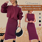 💃HOT SALE 49% OFF🍂🌟Chic & Cozy! Women's Sweatshirt + Sleeveless Dress 2-Piece Set