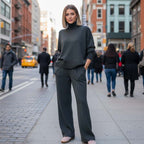 🛒 Women's Turtleneck Knit Loungewear – Ultra-Soft, Oversized Fit! Quick Ship for Lazy Days