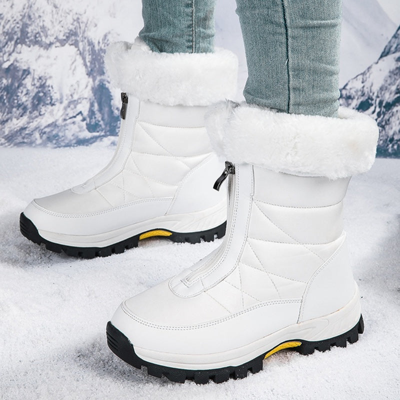 ❄️ Women’s Zipper Snow Boots – Non-Slip, -15℃ Insulation! Quick Ship for Winter Hikes 🚚