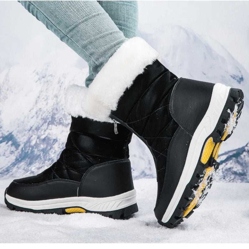 ❄️ Women’s Zipper Snow Boots – Non-Slip, -15℃ Insulation! Quick Ship for Winter Hikes 🚚
