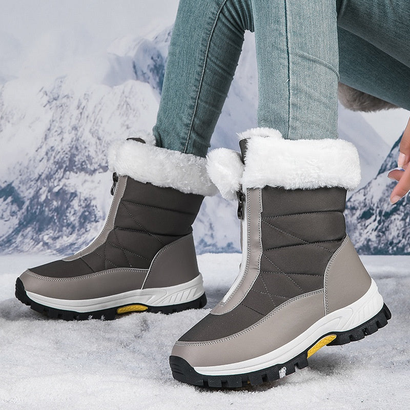 ❄️ Women’s Zipper Snow Boots – Non-Slip, -15℃ Insulation! Quick Ship for Winter Hikes 🚚