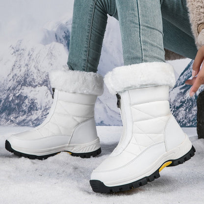❄️ Women’s Zipper Snow Boots – Non-Slip, -15℃ Insulation! Quick Ship for Winter Hikes 🚚