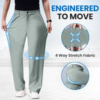 🔥Men’s Cotton-Blend Casual Pants – Soft Elastic Waist, Best-Seller for Lounging & Errands