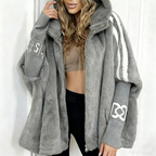 ❄️ Women’s Mink Fur Hooded Zip-Up Coat – Plush Warm, Effortless Style for Winter Daily & Casual Outings
