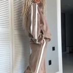 💥 50% OFF Limited! Women’s Color-Block 2-Piece Set – Elastic Waist, Trendy Contrast for Daily & Gifting