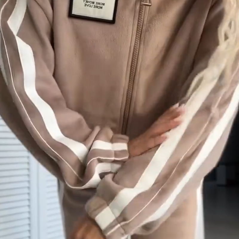 💥 50% OFF Limited! Women’s Color-Block 2-Piece Set – Elastic Waist, Trendy Contrast for Daily & Gifting