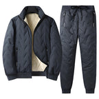 Men's Stylish Warm Jacket & Pants Two-Piece Set