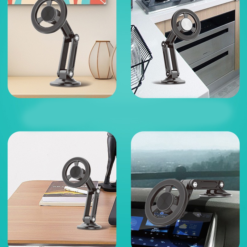 Foldable Magnetic Car Phone Mount – Space-Saving Design, Strong Magnet for Easy Navigation & Safe Driving