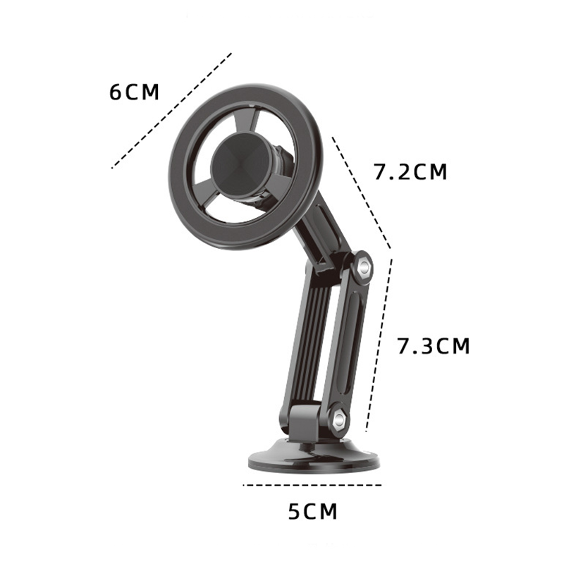 Foldable Magnetic Car Phone Mount – Space-Saving Design, Strong Magnet for Easy Navigation & Safe Driving
