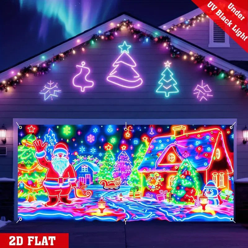 🏆Flash Sale⚡50K+ SOLD! Almost Gone-💥Fluorescent Christmas Door Cover Party Banner