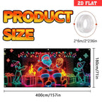 🏆Flash Sale⚡50K+ SOLD! Almost Gone-💥Fluorescent Christmas Door Cover Party Banner