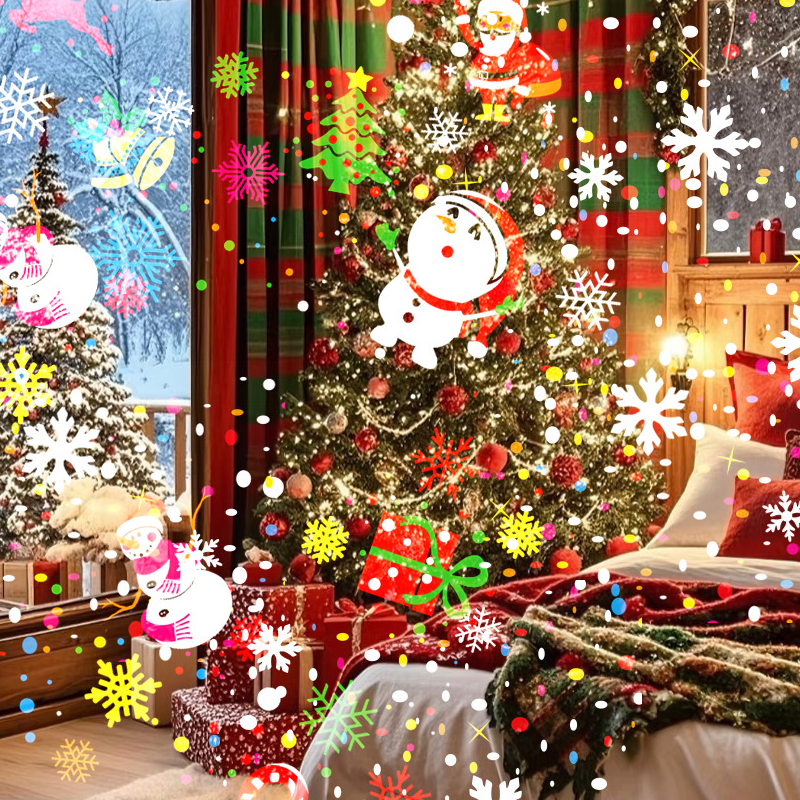 🎄 Magical Christmas USB LED Projection Light – 12+ Festive Patterns, Plug & Play for Home/Party Decor