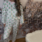 🎄 Cozy Christmas Long-Sleeve Pajama Set – Festive Prints & Soft Fabric, Perfect for Holiday Nights