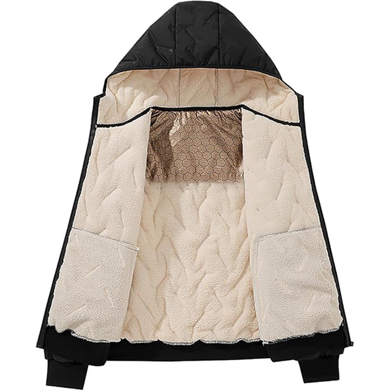🔥 HOT SALE! Men’s Warm Zipper Hooded Coat – Fleece Lined, Windproof & Stylish, Must-Have for Winter!