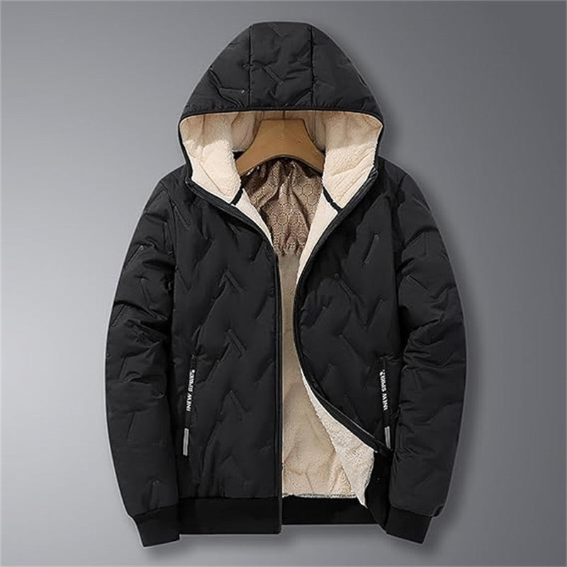 🔥 HOT SALE! Men’s Warm Zipper Hooded Coat – Fleece Lined, Windproof & Stylish, Must-Have for Winter!