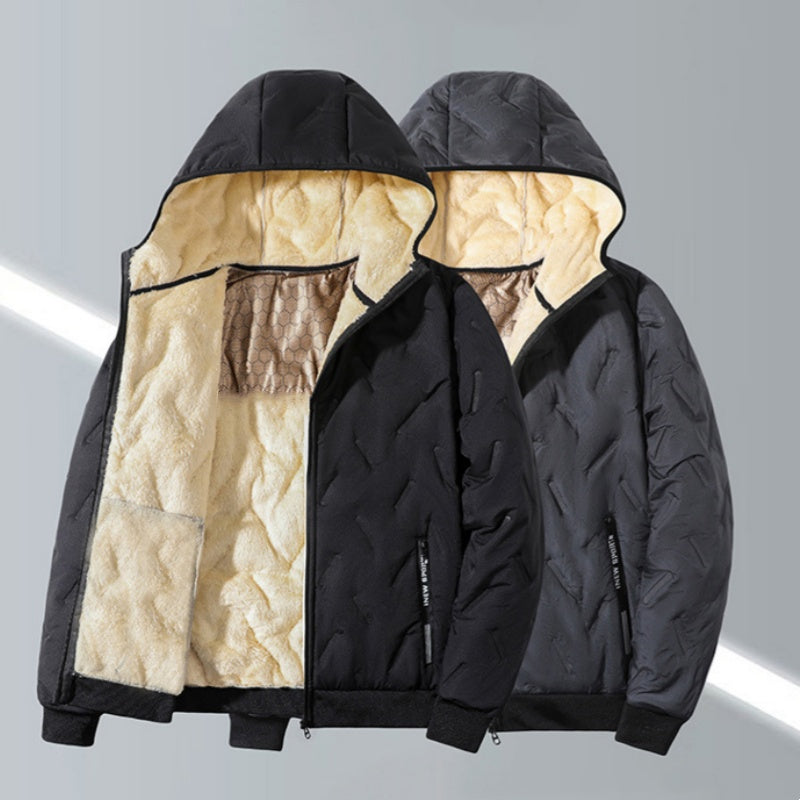 🔥 HOT SALE! Men’s Warm Zipper Hooded Coat – Fleece Lined, Windproof & Stylish, Must-Have for Winter!