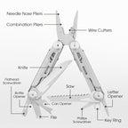 12-in-1 Stainless Steel Foldable Multitool Pliers