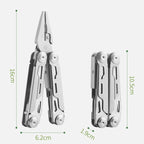 12-in-1 Stainless Steel Foldable Multitool Pliers