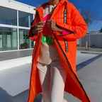 🎀 Elegant Long Quilted Hooded Down Coat – Slim Waist Design, Warm & Stylish, Elevate Winter Outfits!