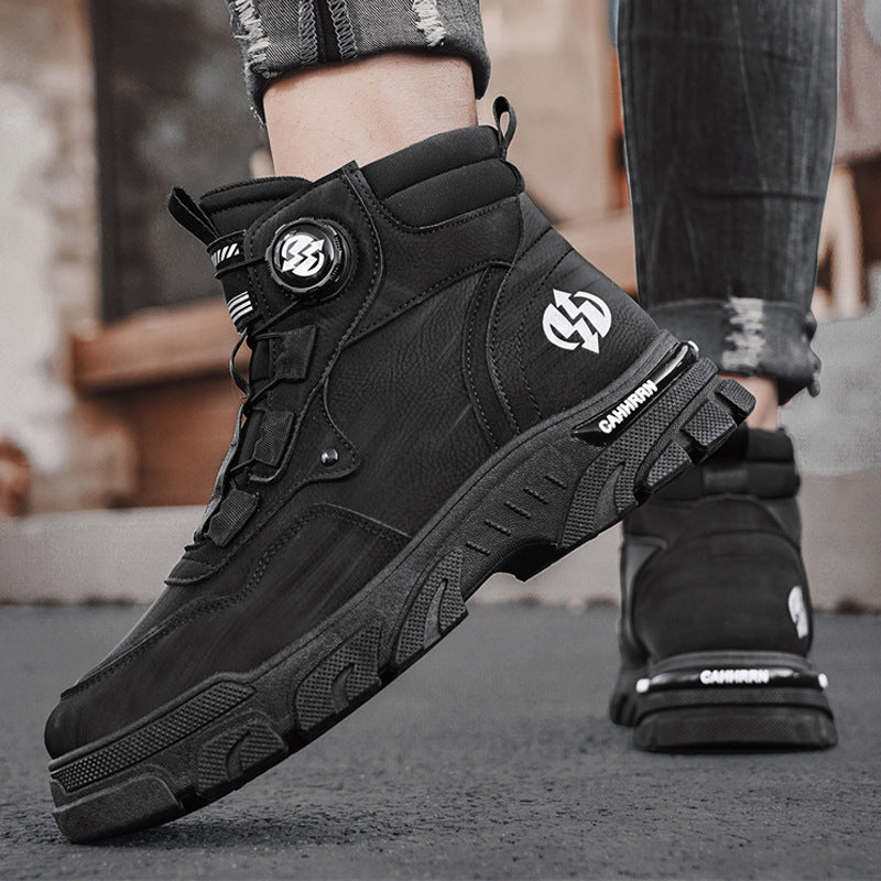 ✨👞 Heavy-Duty Men's Cowhide Leather Work Boots – Thick Genuine Leather + Non-Slip Design, Resists Wear for Years!