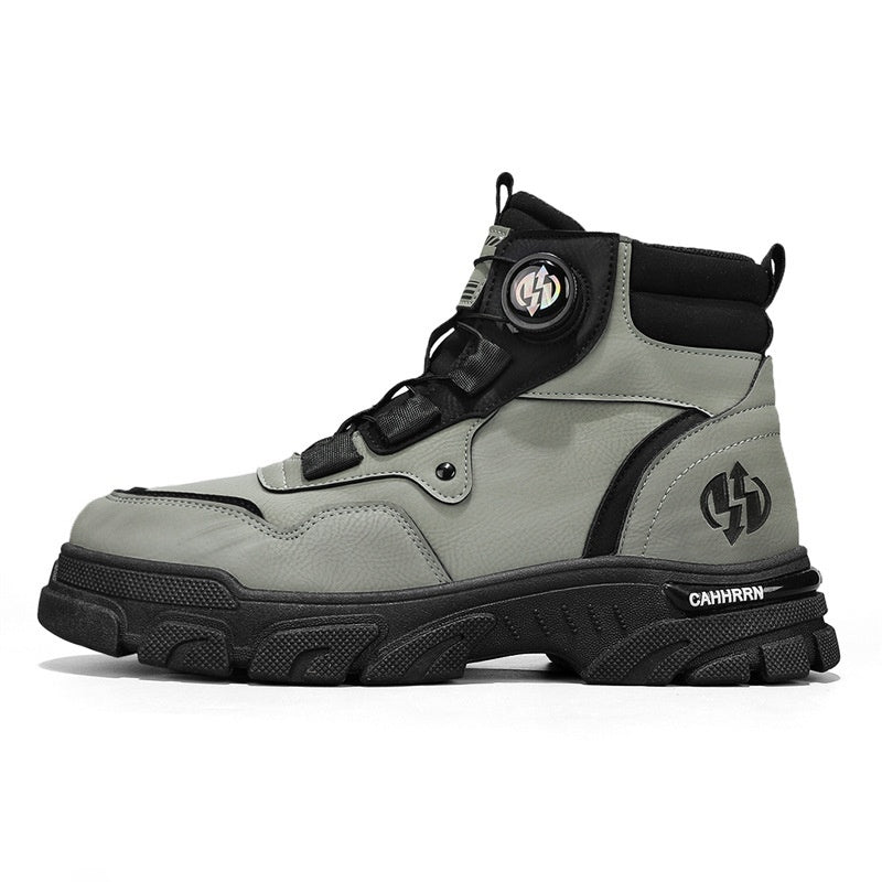 ✨👞 Heavy-Duty Men's Cowhide Leather Work Boots – Thick Genuine Leather + Non-Slip Design, Resists Wear for Years!