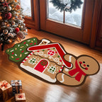 🎄🍪 Christmas Gingerbread Man Doormat – Non-Slip & Absorbent, Festive Welcome for Holiday Guests! #ChristmasDoormat