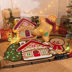 🎄🍪 Christmas Gingerbread Man Doormat – Non-Slip & Absorbent, Festive Welcome for Holiday Guests! #ChristmasDoormat