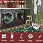 🎄🧶 Soft Non-Slip Christmas Rug – Plush Fabric + Anti-Skid Backing, Warm Festive Vibes for Living Room!