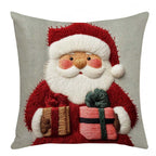 🎄⛄ Festive Christmas Character Pillow Cover – Santa/Snowman Prints, Instant Holiday Vibes for Your Sofa!