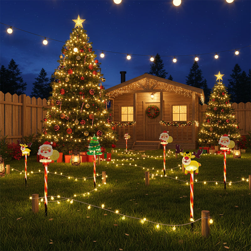 🔥🎄 50% OFF! Warm Glow Festive Garden Stake Lights – Durable + Magical Glow, Half-Price Holiday Joy!