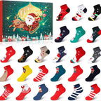 🎄🧦 50% OFF! Christmas Socks Advent Calendar – 24 Days of Festive Socks, Cute Designs for Kids & Adults!