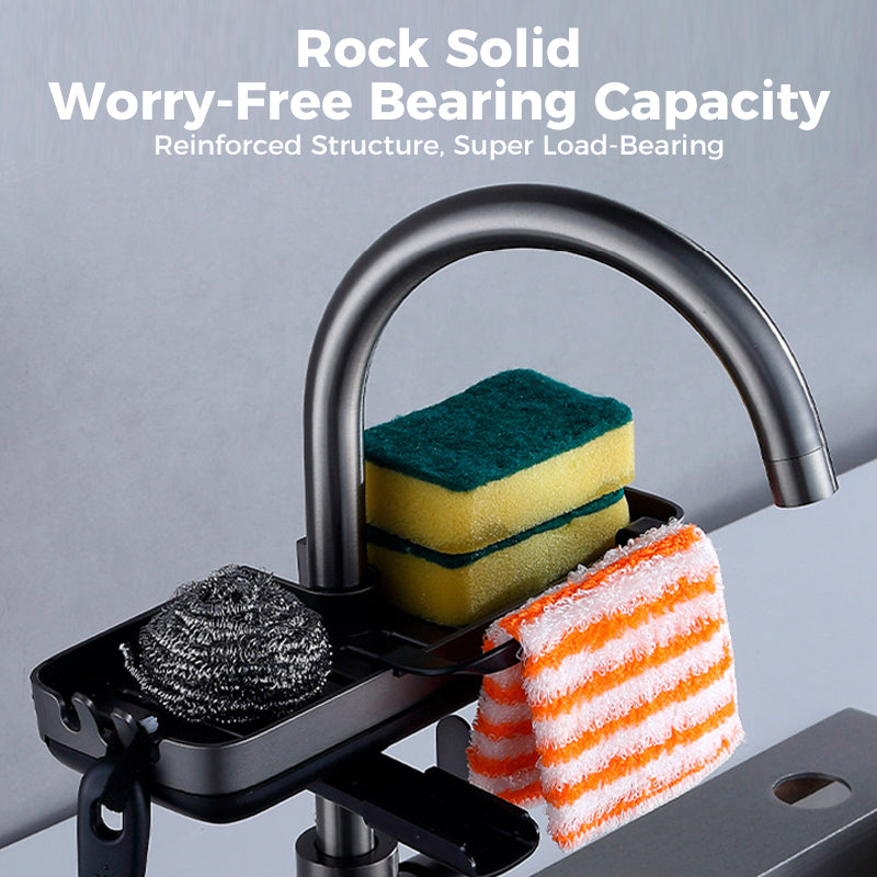💧 Faucet Sink Drain Rack – Space-Saving Drainage & Storage, Perfect for Kitchen Utensils/Dishes