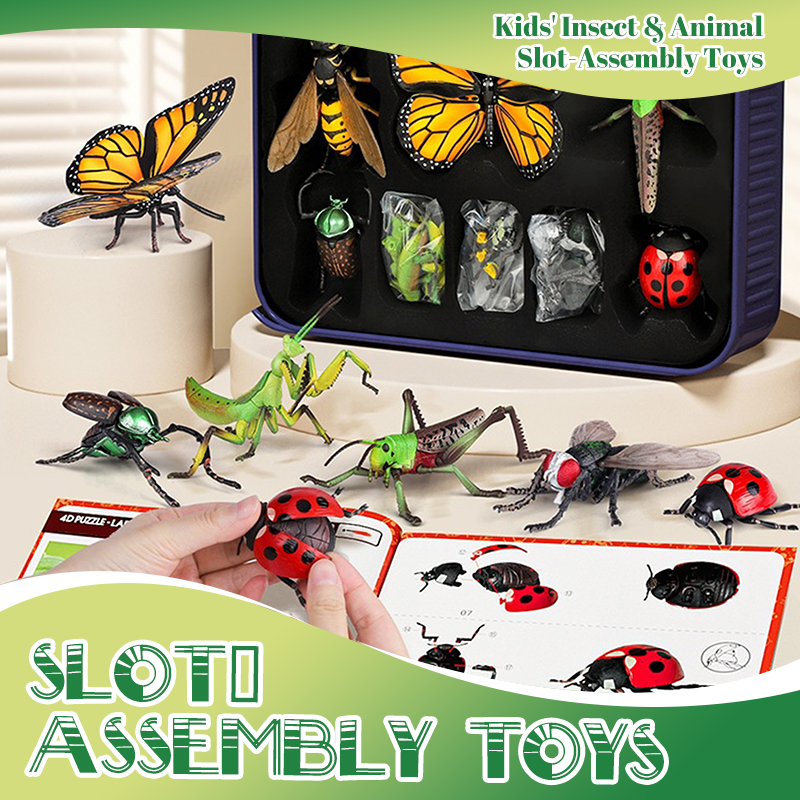 Kids' Insect & Animal Slot-Assembly Toys – Educational Cognitive Fun, Easy Snap-Together Design!