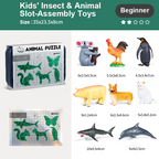 Kids' Insect & Animal Slot-Assembly Toys – Educational Cognitive Fun, Easy Snap-Together Design!