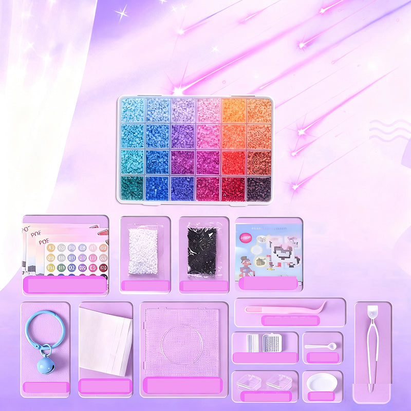 96-Color Complete Fuse Bead Kit – Family Craft Fun & Cognitive Growth, Perfect for Parent-Child Bonding!