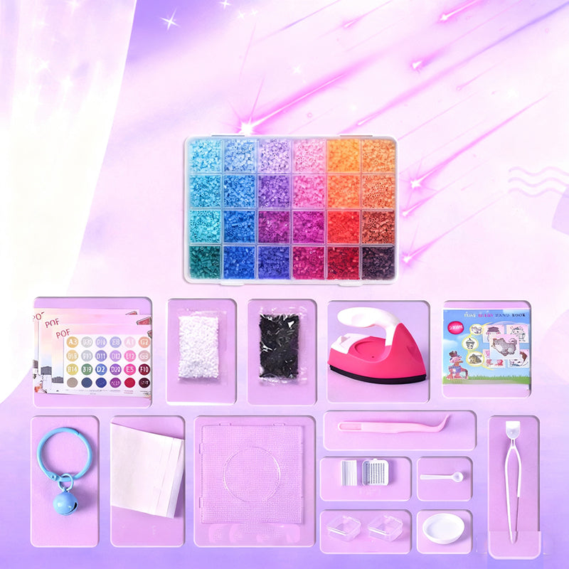 96-Color Complete Fuse Bead Kit – Family Craft Fun & Cognitive Growth, Perfect for Parent-Child Bonding!