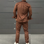 👕🩳 Men's Casual Shirt & Pants 2-Piece Set – Ready-to-Wear Outfit, No Fuss Matching! Comfortable