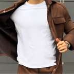 👕🩳 Men's Casual Shirt & Pants 2-Piece Set – Ready-to-Wear Outfit, No Fuss Matching! Comfortable