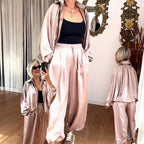 👗 Women’s Satin Lightweight Co-ord Set – Flowy Fabric & Versatile Design, Casual-Chic Essential!